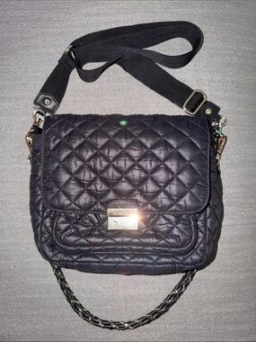 MZ Wallace Quilted Black Crossbody Shoulder Bag